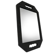 Miroir à poignées portatif avec cadre en mousse durable (40.6cm/16.0" x 26.0cm/10.25") - Noir