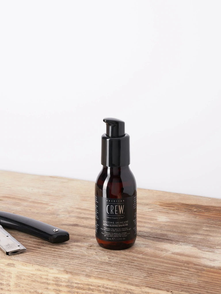 American Crew - Huile de rasage ultra glissante "Shaving Skincare" prépare la peau au rasage s'utilise sous un gel ou une crème de rasage (50ml/1.7oz)