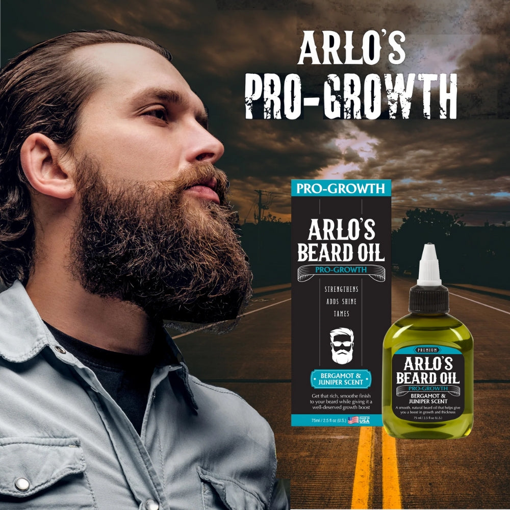 Huile à barbe "Pro-Growth" parfum de Bergamote et de genévrier (75ml/2.5oz)
