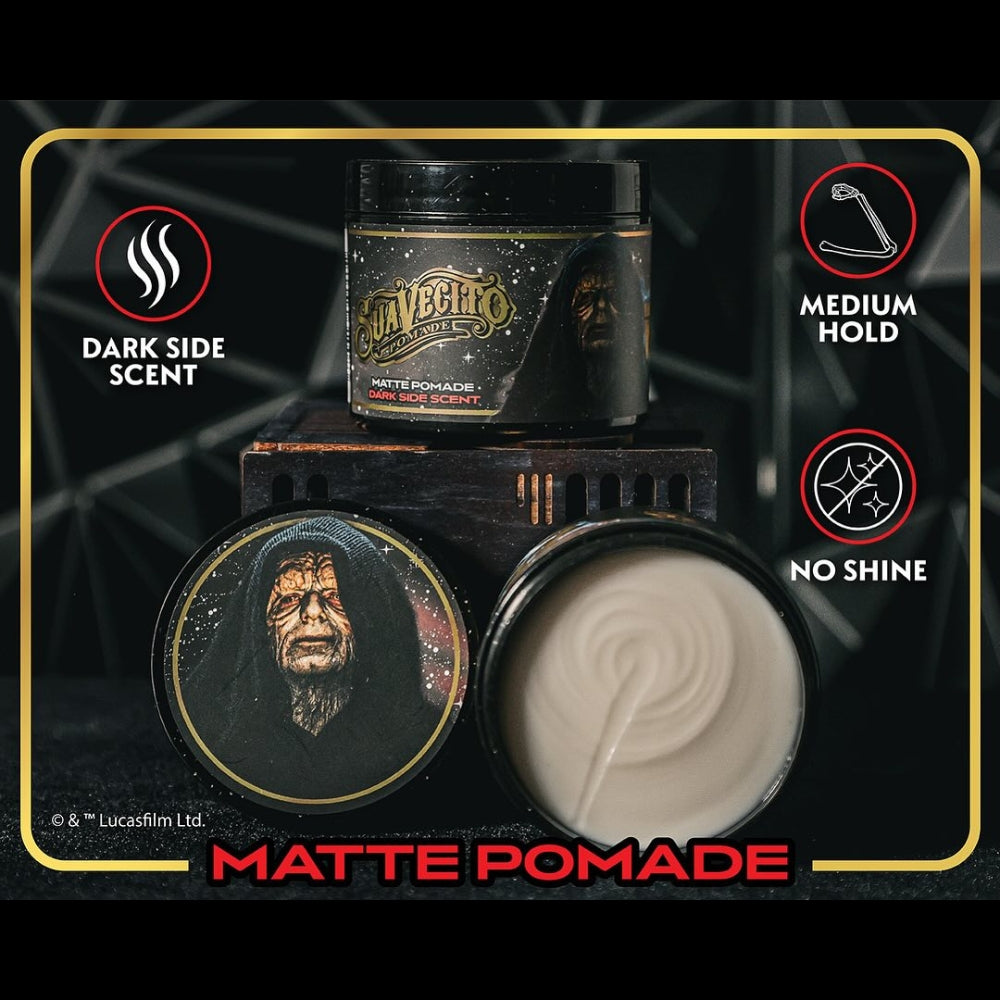 X Star Wars - Pommade d'argile "Matte Pomade" Édition Emperor Palpatine Dark Side - Tenue moyenne, fini mat (113ml/4.0oz)