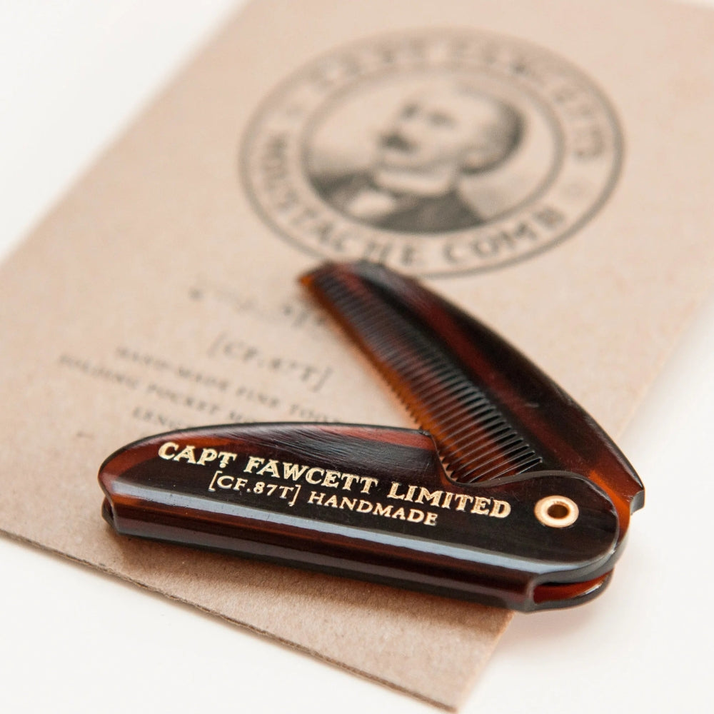 Peigne à moustache de poche pliable CF.87T (117mm/4.6")