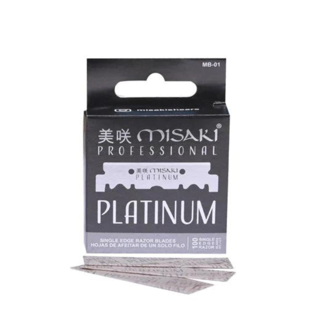 Demi-Lames "Platinum Single Edge" pour rasoir de barbier (100 Lames)