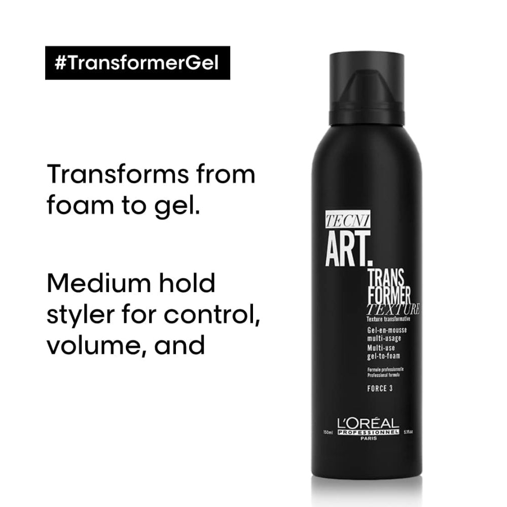 Gel-en-mousse multi-usage "Tecni.Art Transformer" - Pour tous types de cheveux (150ml/5.1oz)