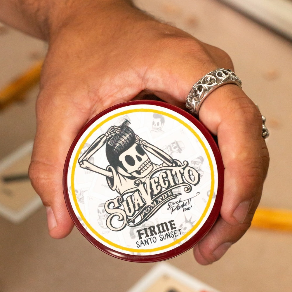 Pommade "Firm Strong Hold" Édition Santo Sunset - Tenue extra forte brillance moyenne (113g/4.0oz)