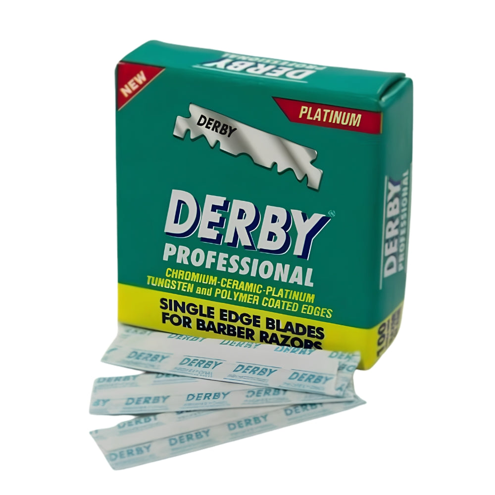 Derby - Professional Single Edge Blades for Barber Razors (100 Blades)