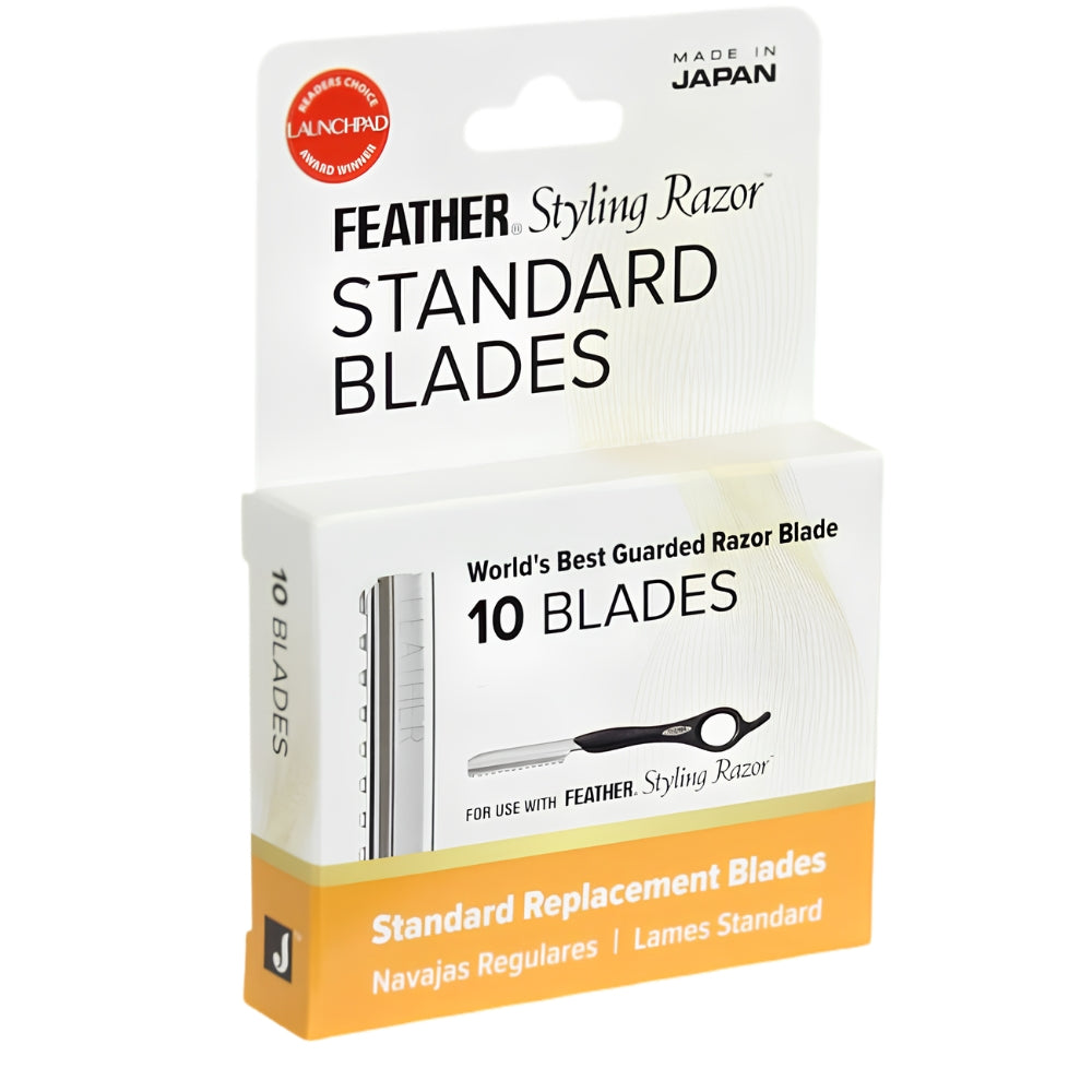 Lames de remplacement "Feather Standard Blades" - Pour les razoir Feather (Paquet de 10)