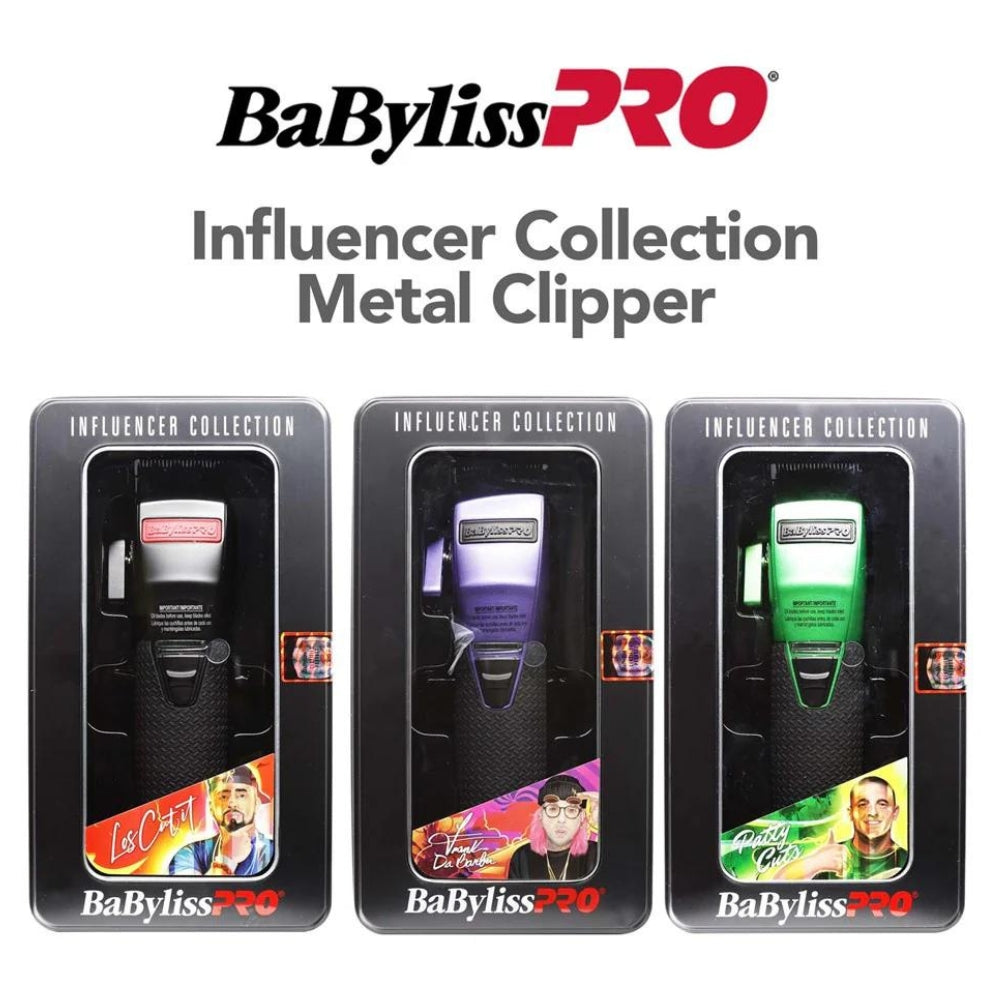 Tondeuse métallique sans fil avec pile lithium-ion "FX870RI Boost+" Édition Influenceur "Los Cut It" - Noir et Rouge