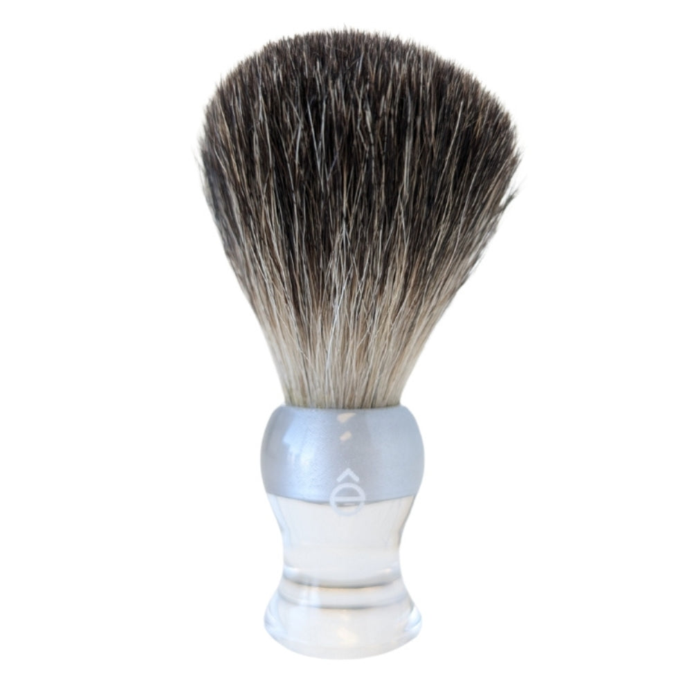 Blaireau "Pure Badger" 100% en poils de blaireau - Medium (23mm/0.90") - Gris translucide