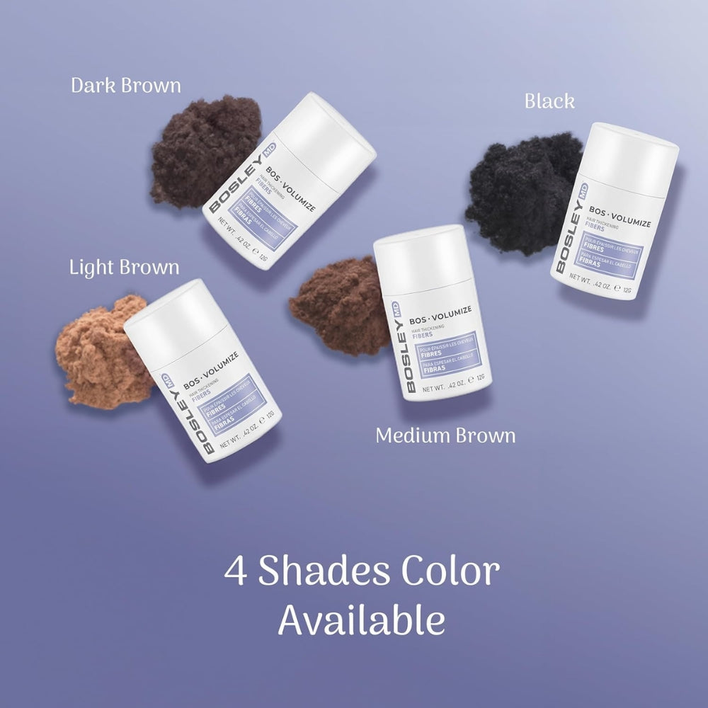 Fibre épaississante "BosVolumize" (BRUN MOYEN) - Pour cheveux clairsemés (12g/0.42oz)