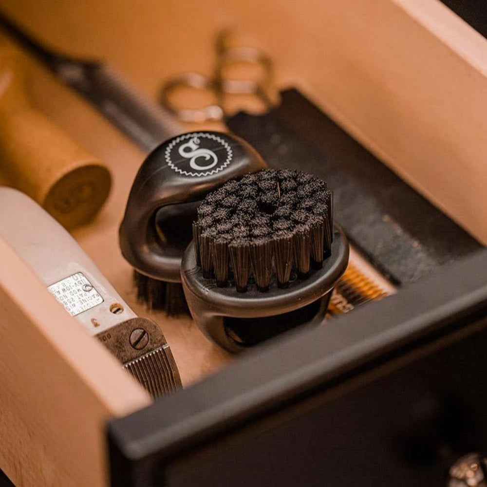 Brosse à doigts nettoyante en  poils synthétiques "Finger Brush" - Noir