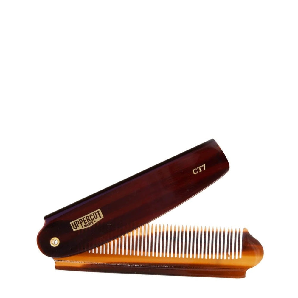 CT7 Peigne repliable style barbier - Tortoise (190mm/7,48")