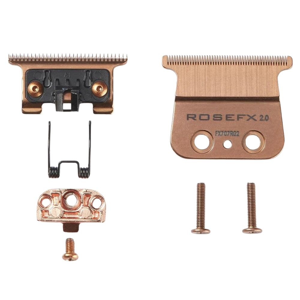 Lame de rechange pour tondeuse FX787 Lame en T à dents profondes de 2mm "FX707RG2" Titanium - Rose or