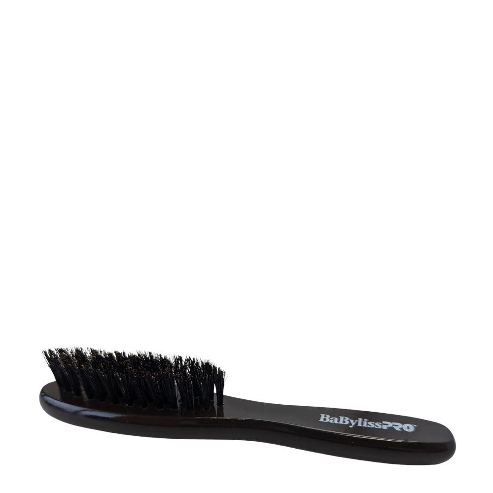 Brosse pour la barbe à 4 rangées avec poils de sanglier 100% naturels et avec poignée en bois vernis