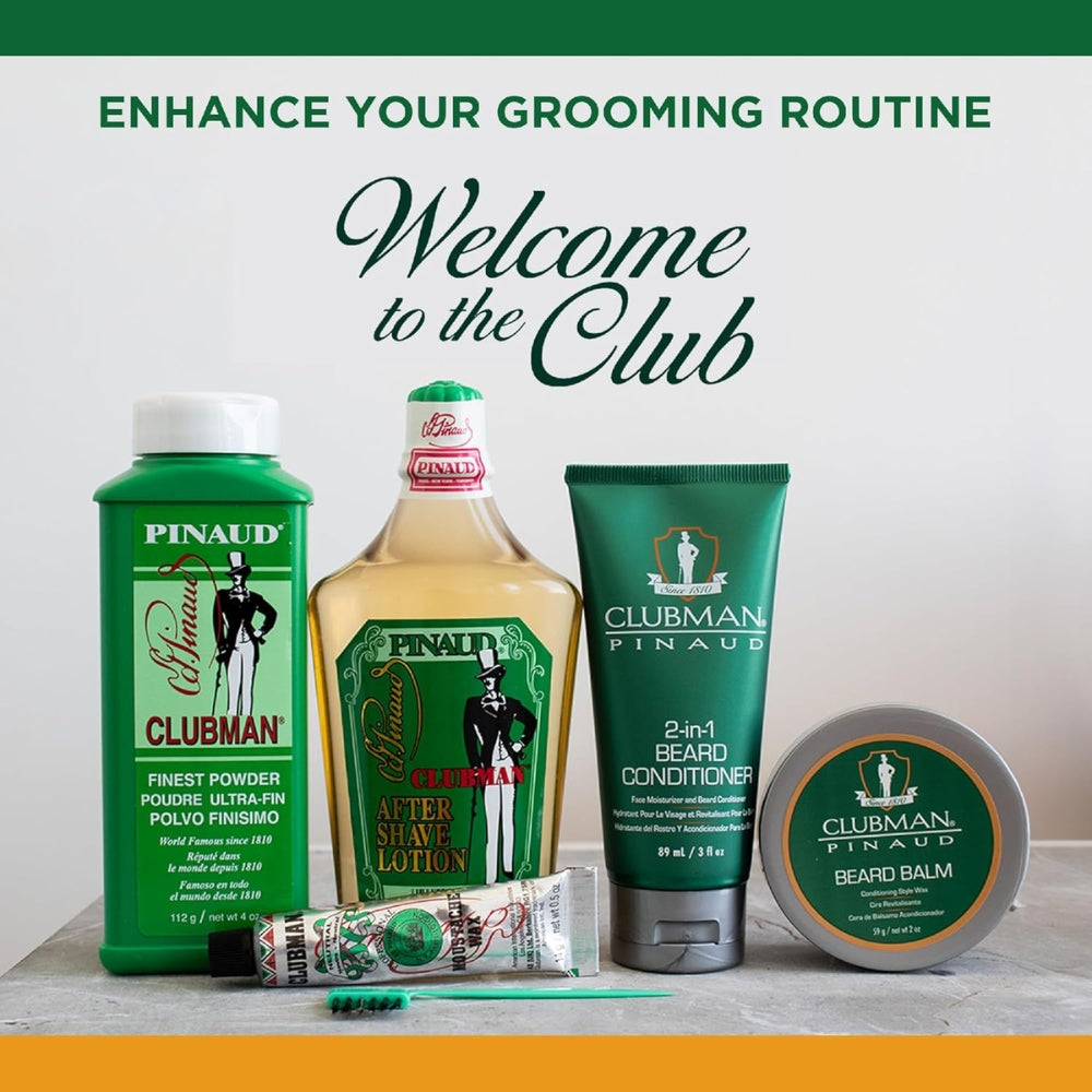 Cire à moustache avec brosse peigne - Châtaigne brun pâle (14g/0.5oz)