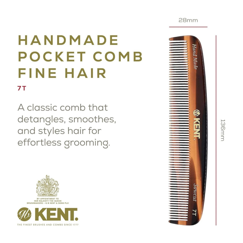 7T Pocket Comb, Fine (136mm/5.4")