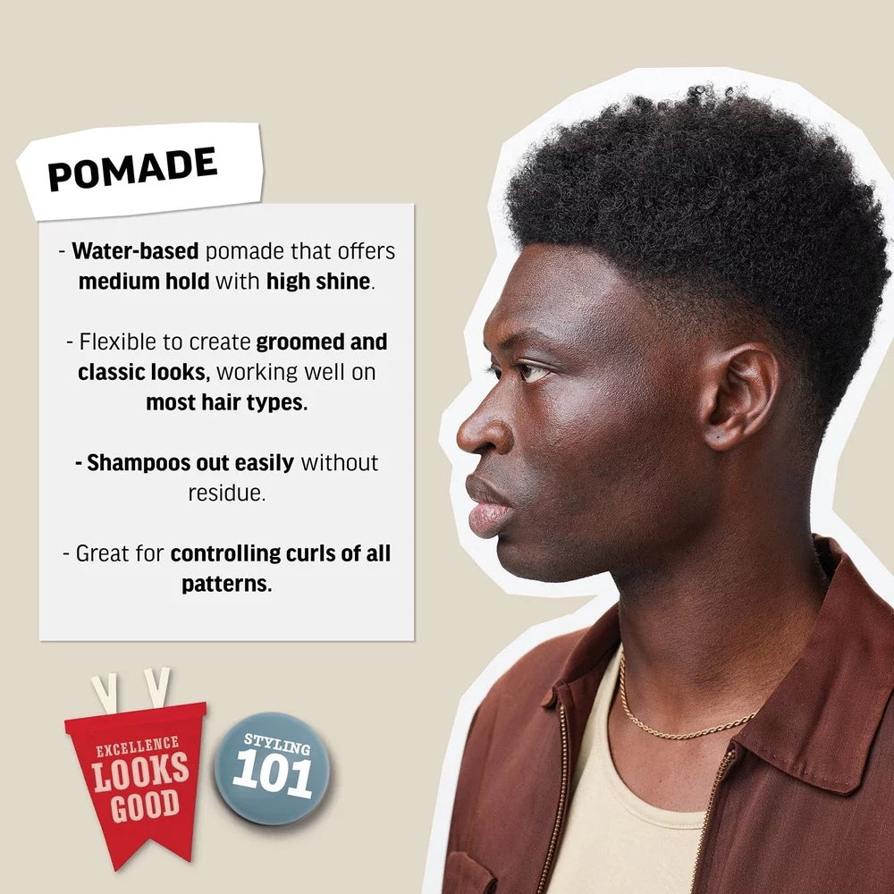 Cire coiffante "Pomade" - Tenue moyenne et brillance élevée (85g/3.0oz)