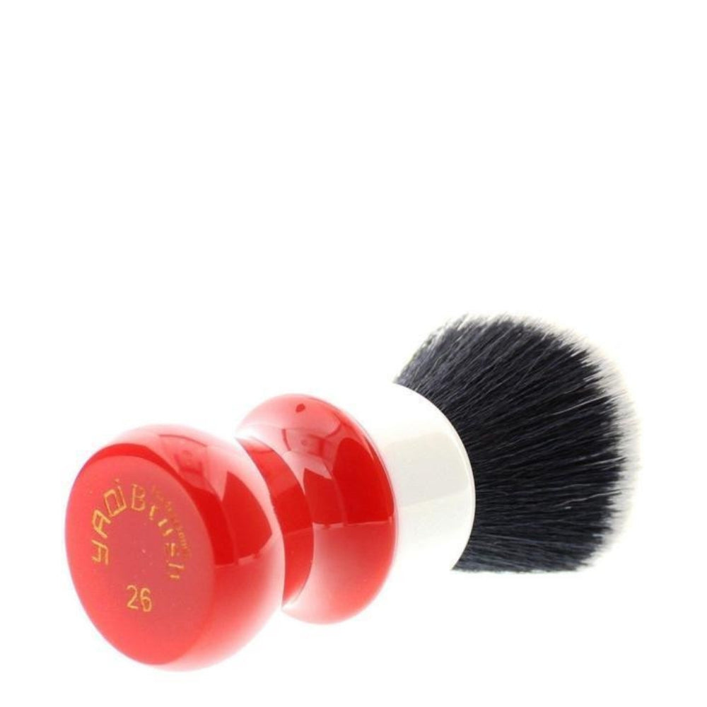 Yaqi Ferrari Red Complex White Tuxedo Shaving Brush - Large (26mm/1.02")