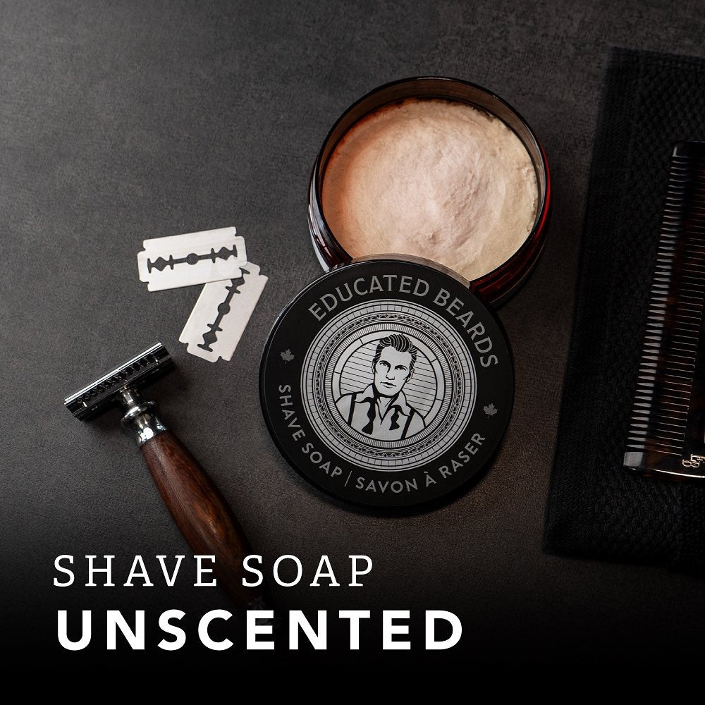 Educated Beards - Savon à raser "Unscented" (114g/4.0oz)