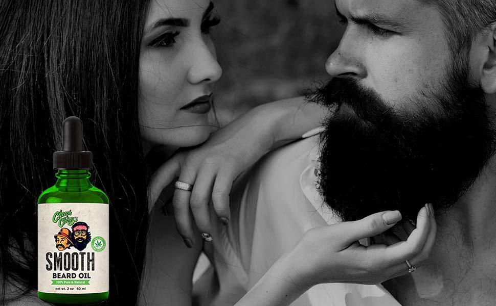 Huile à barbe ''Smooth'' de lissage à base d'huile de graines de chanvre - Non-parfumée (60ml/2.0oz)