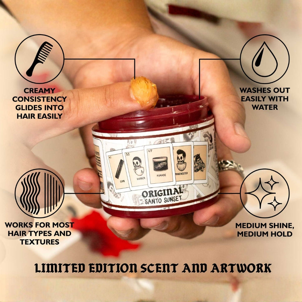 Pommade "Original Hold" Édition Santo Sunset - Tenue et brillance moyenne (113g/4.0oz)
