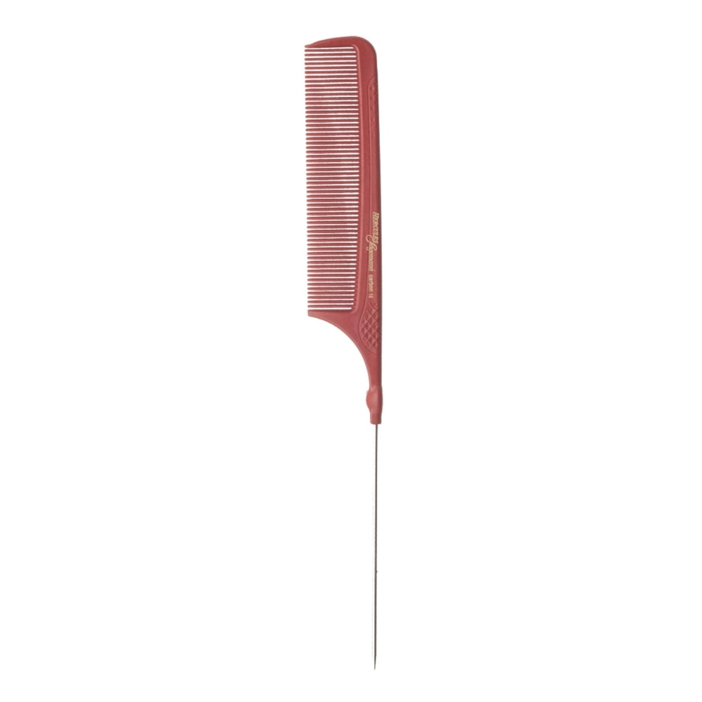 Carbon 18 Antistatique Metal Tail Comb (223mm/8.75") - Red