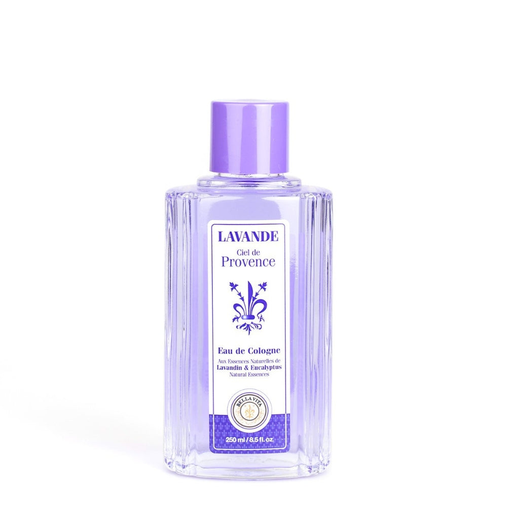 Eau de cologne aux essences naturelles de lavandin et eucalyptus - Lavande Ciel de Provence (250ml/8.5oz)