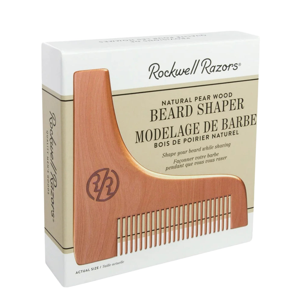 Shaper à barbe "Beard Shaper" en bois de poirier naturel (115mm/4.53")