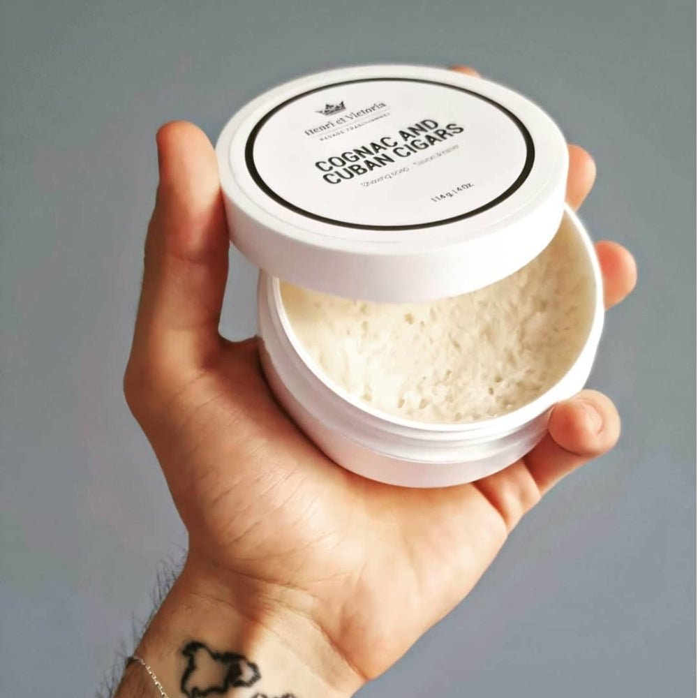 Savon à raser végan "Cognac and Cuban Cigars" (114g/4.0oz)