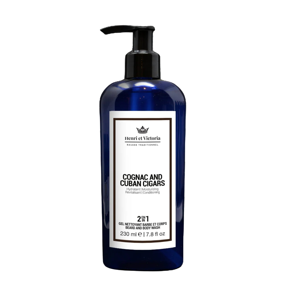 Gel nettoyant 2 en 1 barbe et corps "Cognac and Cuban Cigars" (228g/8.0oz)