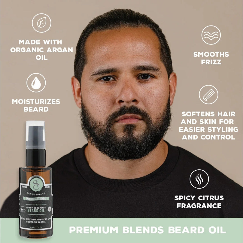 Premium Blends Beard Oil - Ivory Bergamot (30ml/1.0oz)