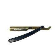 Elegance By Sadapack - Rasoir de barbier à glissière Turque "Shavette" - Noir et Or