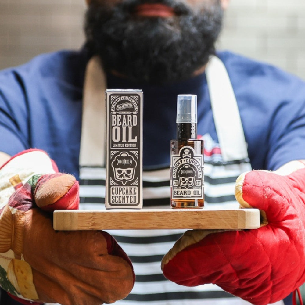 Suavecito X Johnny Cupcakes - Huile à barbe "Premium Blends Beard Oil" Édition "Vanilla Cupcake Scent" (30ml/1.0oz)