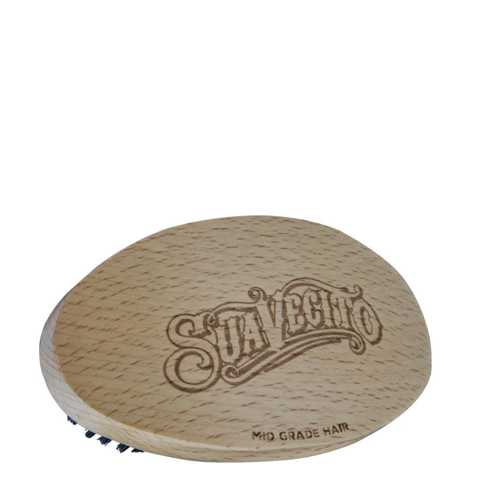 Brosse à barbe en poils synthétique "Beard Brush" résistance moyenne - Bois naturel