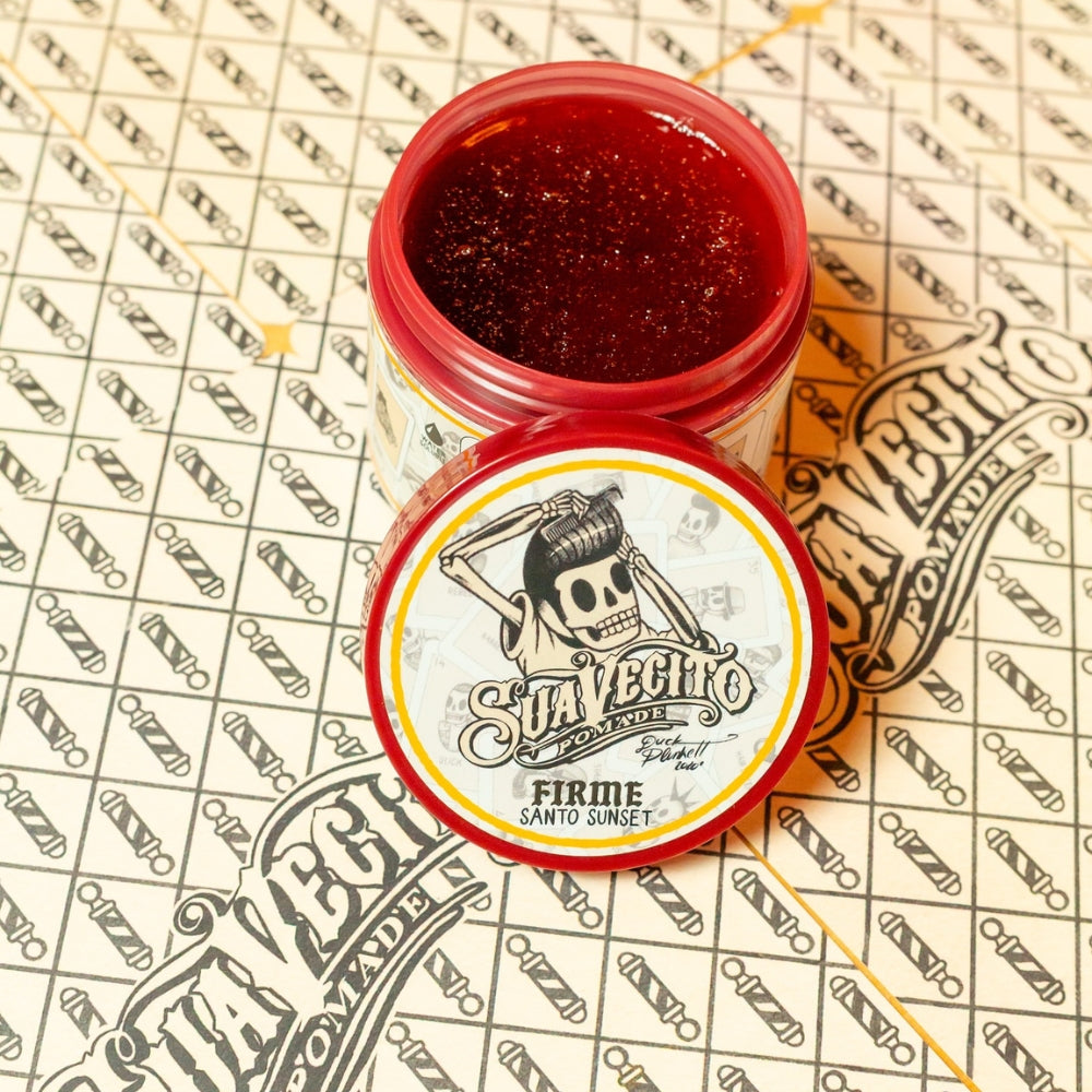 Pommade "Firm Strong Hold" Édition Santo Sunset - Tenue extra forte brillance moyenne (113g/4.0oz)