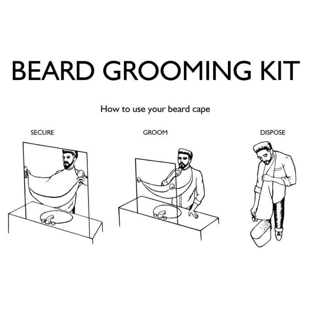 Cape de soin "Beard Grooming Cape" - Blanc