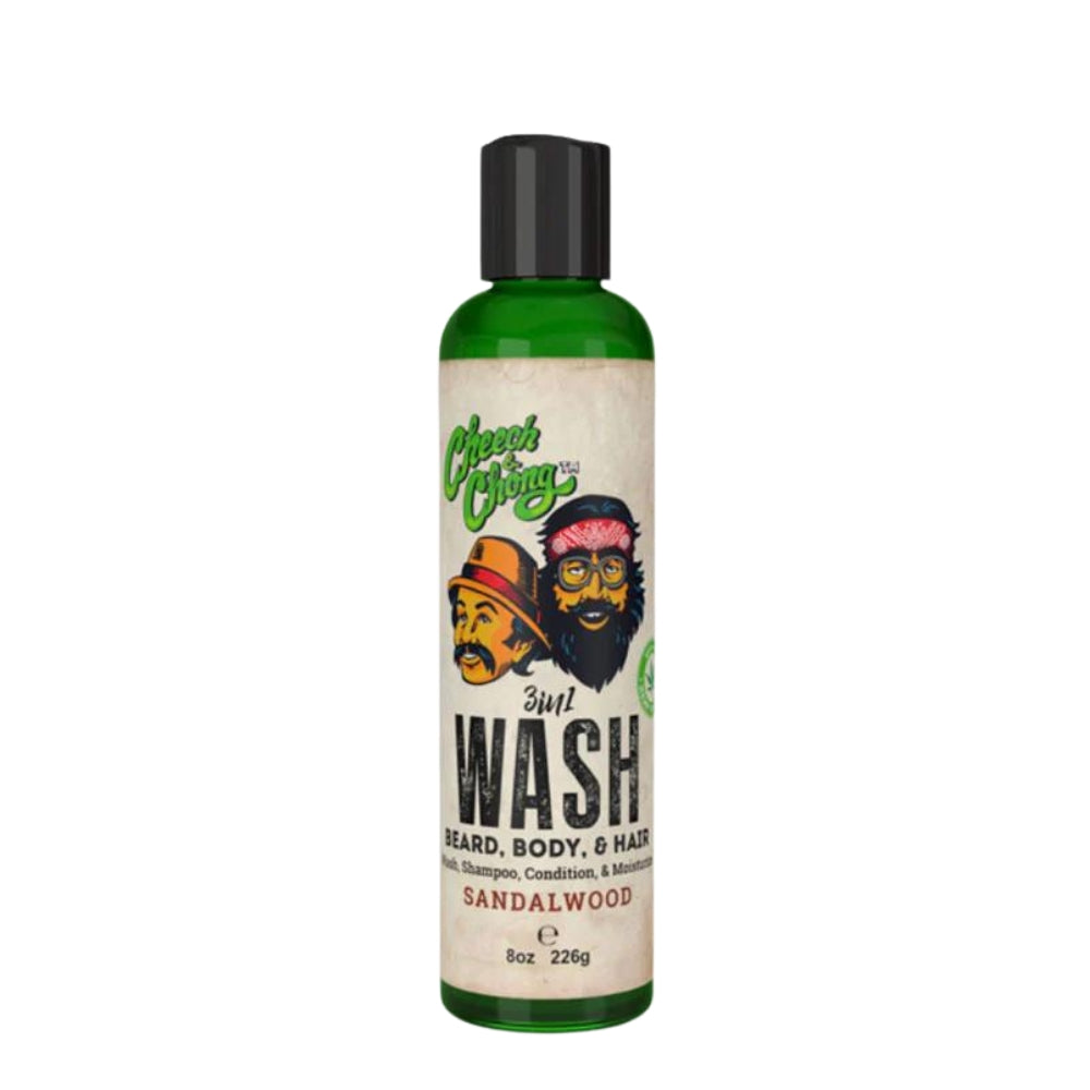 Shampoing 3 en 1 "Beard Wash" barbe, cheveux et corps - Bois de santal (226g/8.0oz)