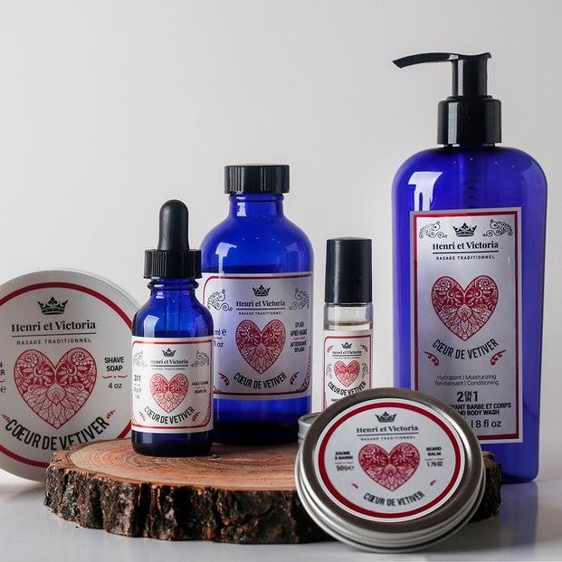 Huile à barbe 3 en 1 "Coeur de Vetiver" (28g/1.0oz)