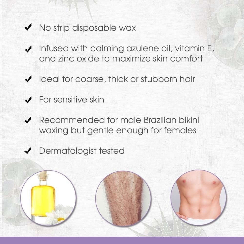 Satin Smooth - Cire dure couche fine Bleu Titane sans bandes "Titanium Blue Wax" - Pour poils durs, épais et résistants (397g/14.0oz)