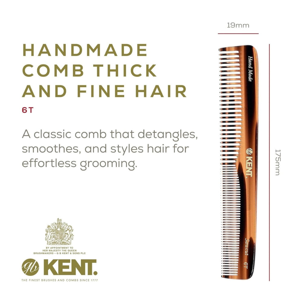 6T Dressing Table Comb - Coarse & Fine (175mm/6.9'')