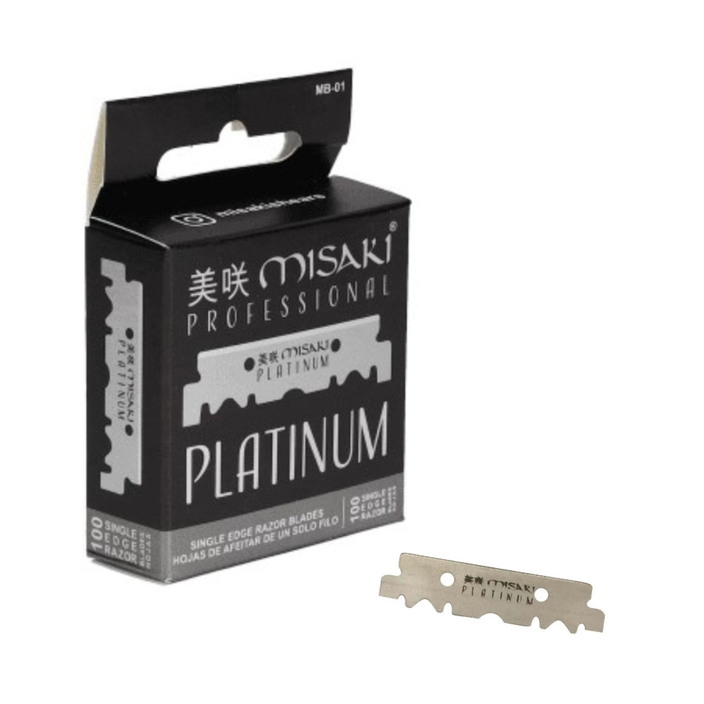 Demi-Lames "Platinum Single Edge" pour rasoir de barbier (100 Lames)
