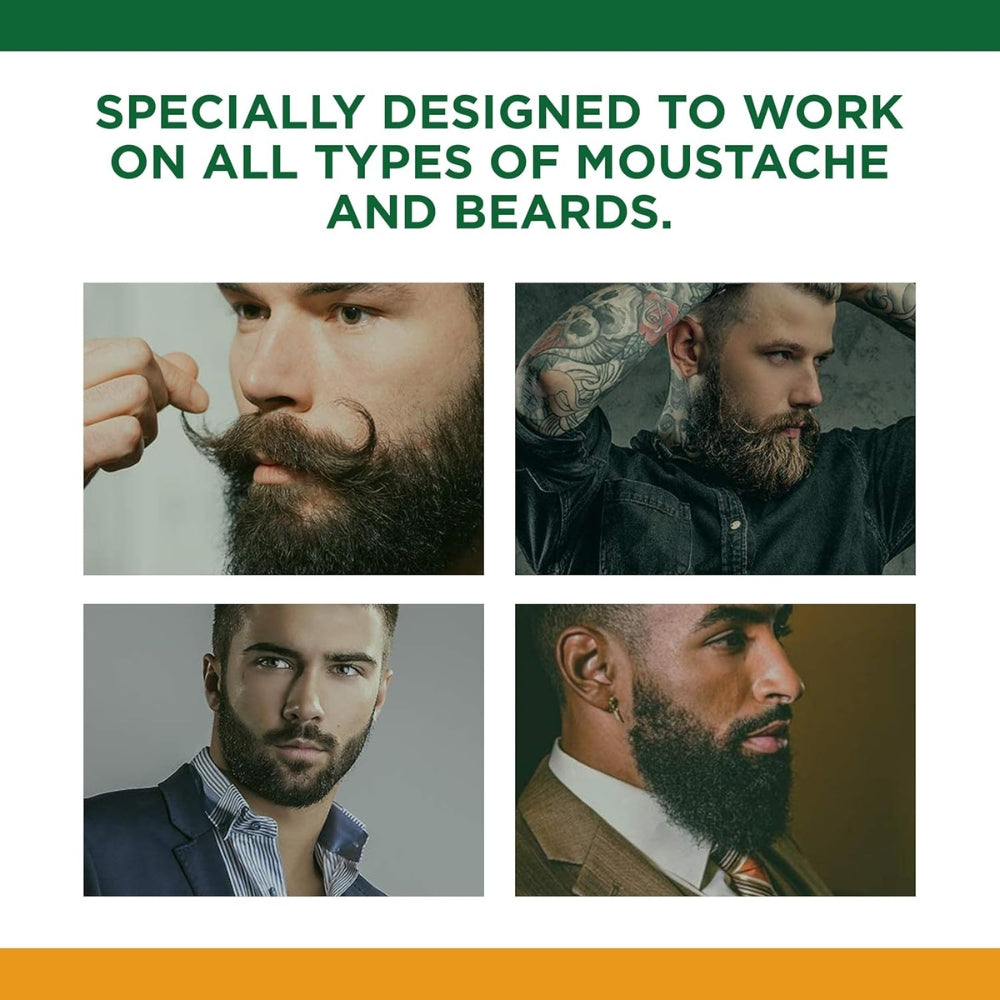 Cire à moustache avec brosse peigne - Neutre (14g/0.5oz)