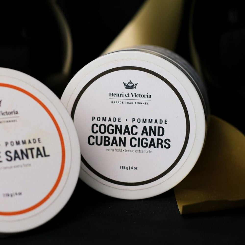 Pommade modelante "Cognac and Cuban Cigars" - Tenue extra forte (114g/4.0oz)