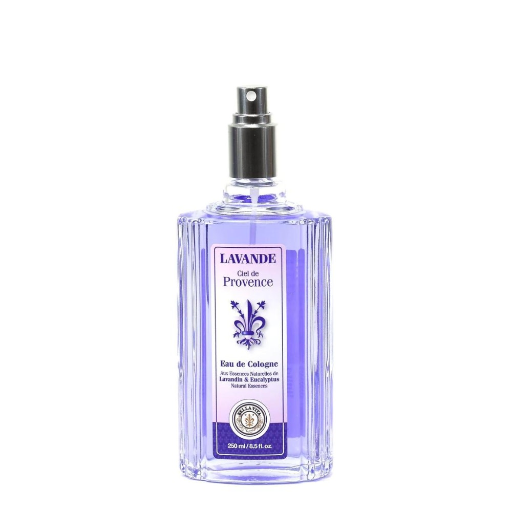 Eau de cologne aux essences naturelles de lavandin et eucalyptus - Lavande Ciel de Provence (250ml/8.5oz)