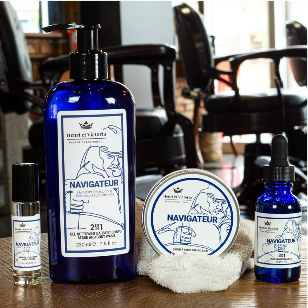 Gel nettoyant 2 en 1 barbe et corps hydratant et revitalisant "Navigateur" (230ml/7.8oz)