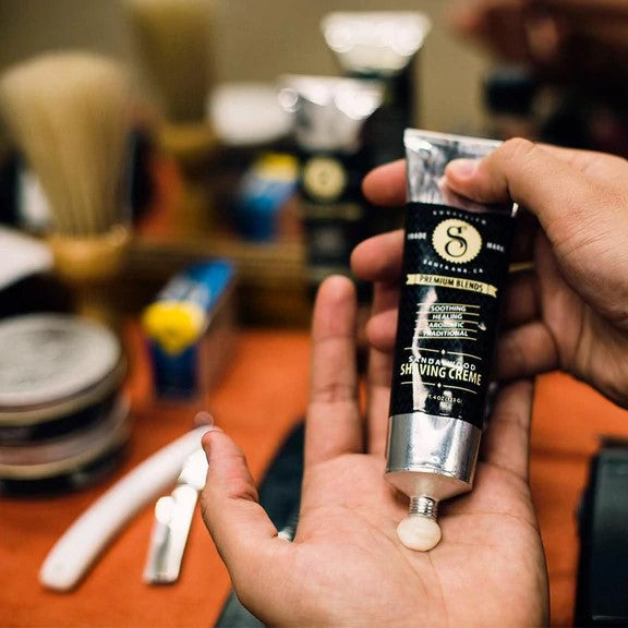 Crème à raser "Premium Blends Eucalyptus Tea Tree Shaving Creme" - Arbre de thé et d'eucalyptus (113g/4.0oz)