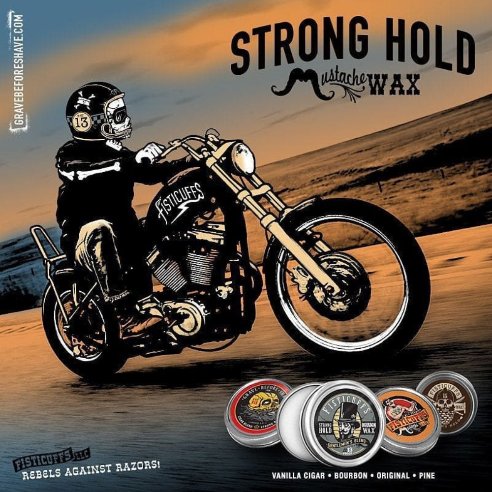 Cire à moustache "Gentlemen's Blend Bourbon" - Tenue forte (30ml/1.0oz)