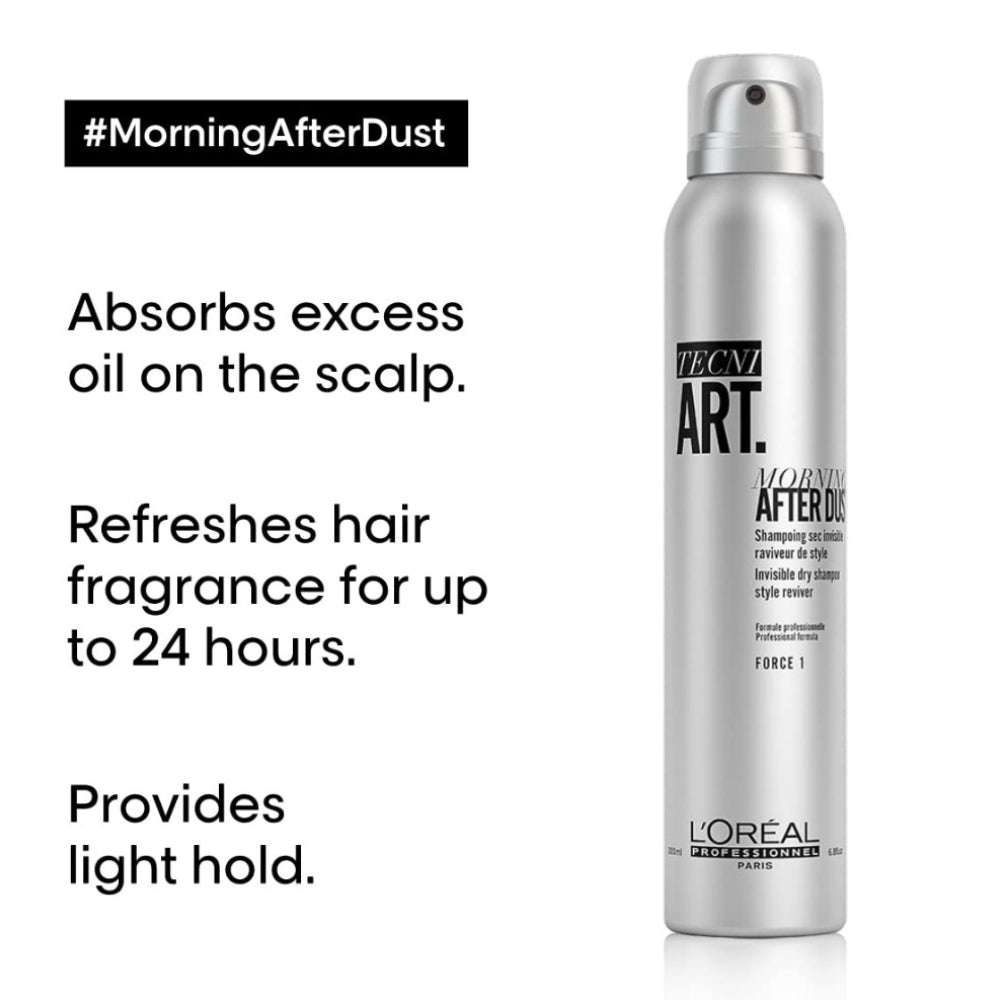 Shampoing sec invisible raviveur de style "Tecni.Art Morning After Dust" - Pour tous les types de cheveux (200ml/6.76oz)