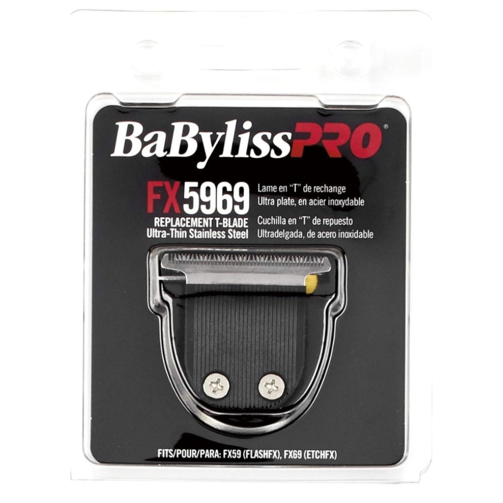 Lame de rechange pour tondeuse FlashFX et EtchFX, Lame en T ultra plate, en acier inoxydable "FX5969" - Noir