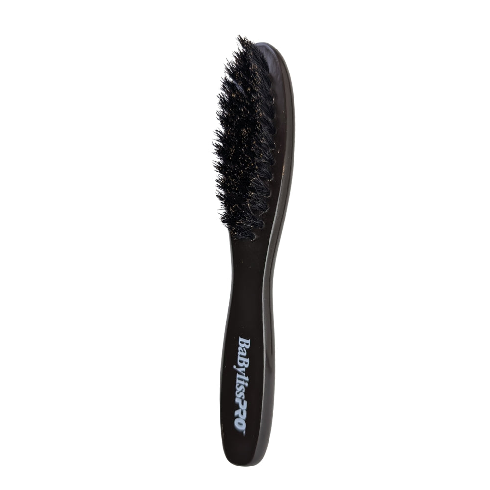 Brosse pour la barbe à 4 rangées avec poils de sanglier 100% naturels et avec poignée en bois vernis