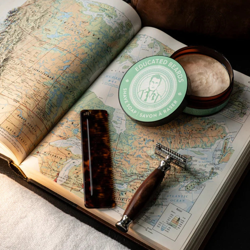 Peigne à barbe en acétate de cellulose (12.7cm/5.5")